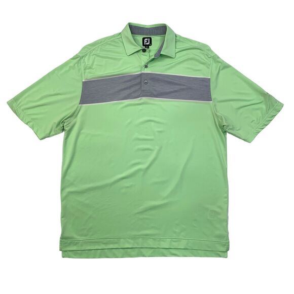 FootJoy Golf Polo Shirt Men XL Extra Large Green Stretch Forest Highlands Course - Picture 1 of 12